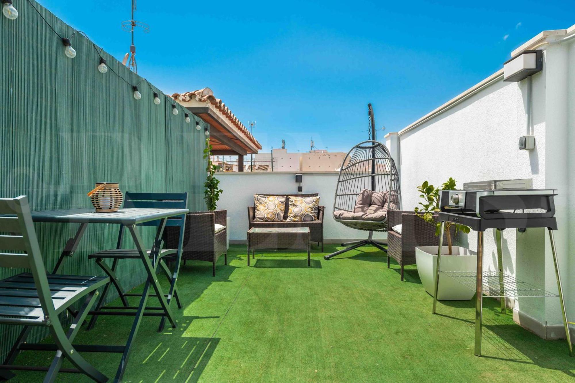 Modern Studio w/ Private Rooftop Terrace Málaga Exterior foto